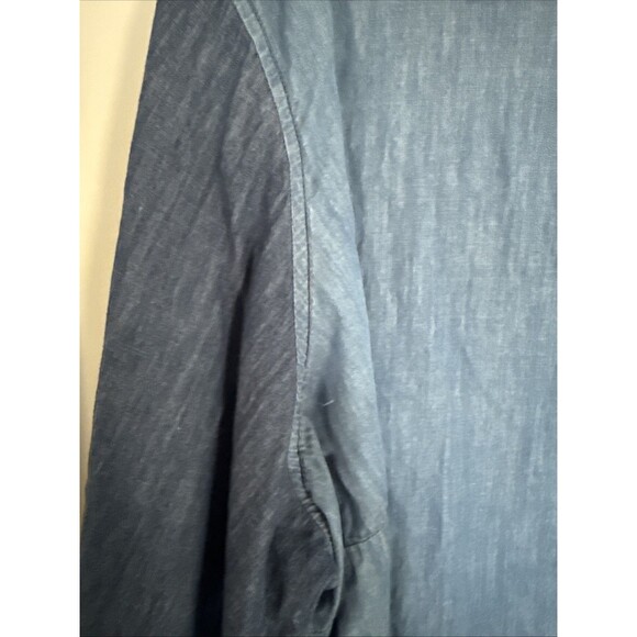 A.N.A A New Approach Blue Patchwork Denim style Longsleeve Top size 5X - Picture 5 of 7